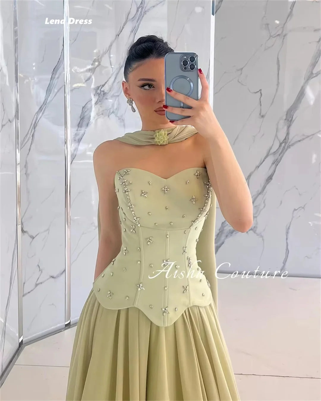 Lena Off-shoulder Women's Prom Dress Luxury Women Evening Dress Custom Made Long Prom Dresses 2025 Line A Robe Soiree Ball Gowns