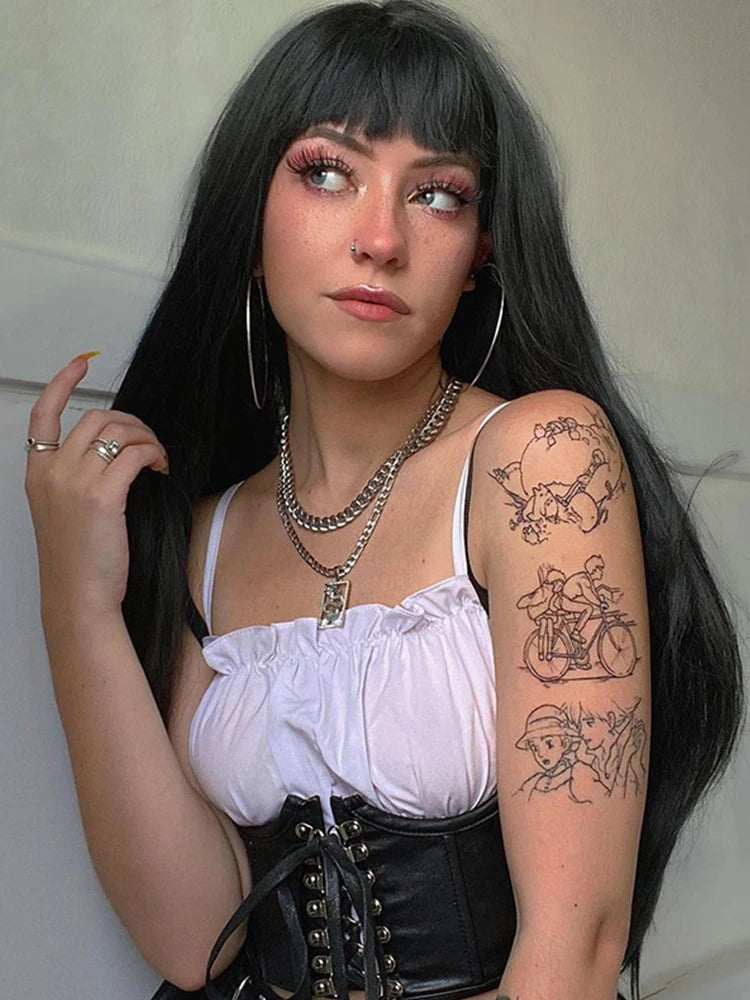 AltGoth Dark Casual Sexy Vest Women Animal Print Bodycon Slim Crop Tank Tops Gothic Punk Fashion Nightclub Corset Camisole Femme