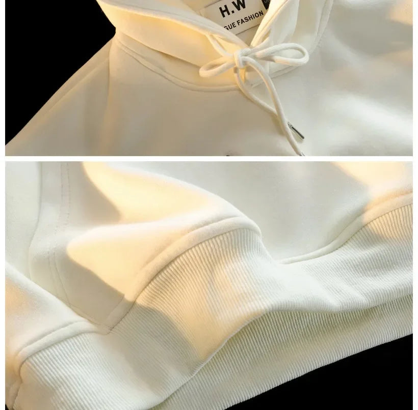 American Style Street Flocking Star Hooded Sweatshirt For Men Women Couple Loose Fit Oversize Spring Autumn Thin Jacket