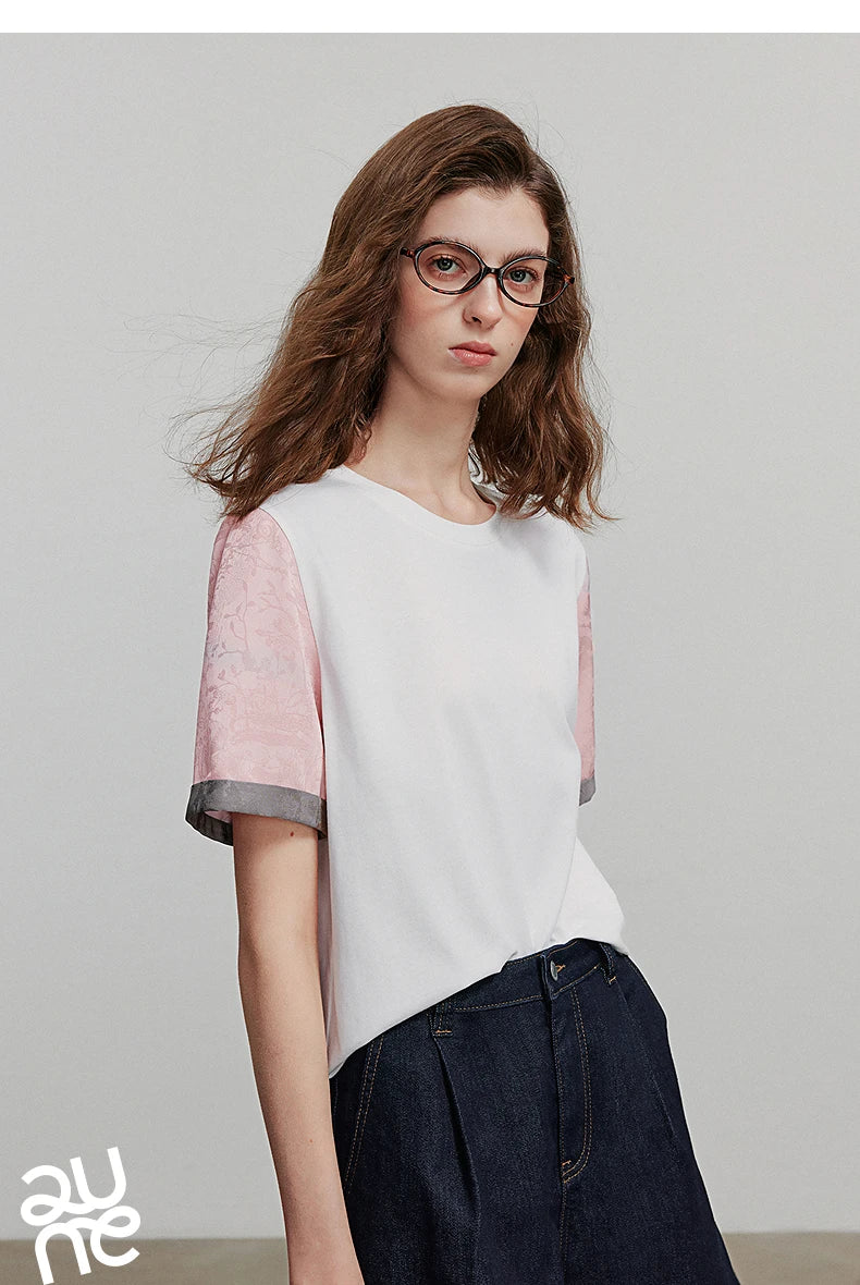 TOYOUTH Women Short Sleeve T shirt 2025 Summer New Casual Tops 8521048