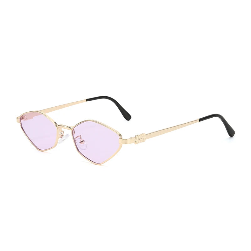 Women Metal Sunglasses Men 2025 Brand Fashion Vintage Hexagonal Ladies Sun Glasses Shades Unique Metal Frame Punk Eyewea