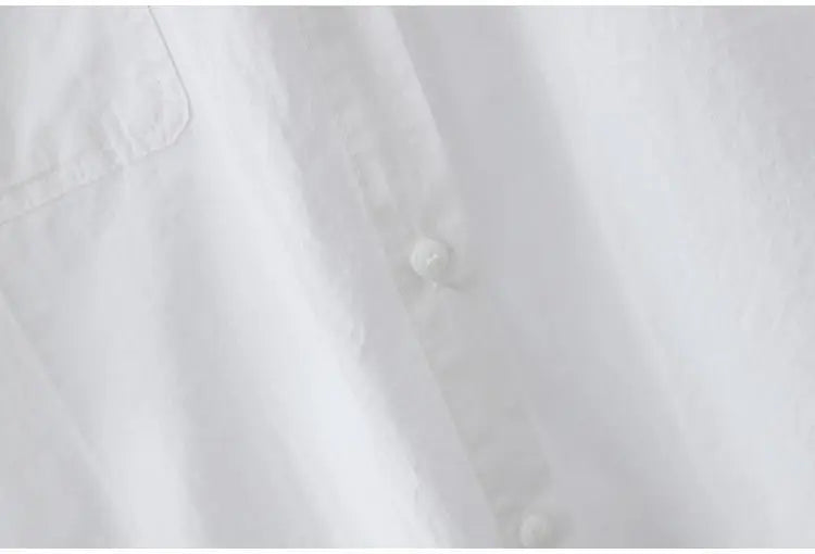 Summer Korean Style Solid Cotton Chic Women's Shirt Casual Loose All Match Office Lady Blouse Female Short Sleeve Blusas Mujer