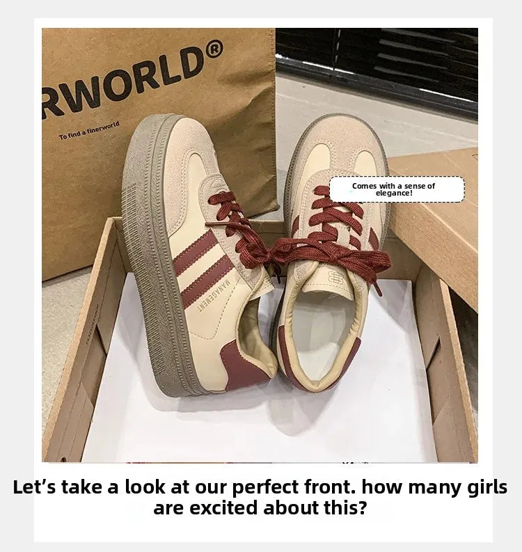 Women's Casual Sports Shoes Spring New Style Versatile Lightweight Lace-Up Mesh Thick Bottom Foot-Extending Dad Sneakers