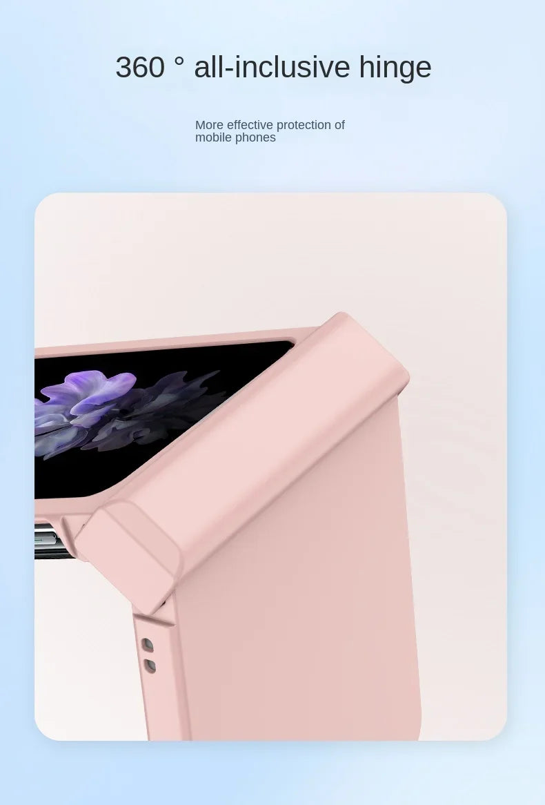 Skin Feel Hard Shell Phone Case for Samsung Galaxy Z Flip 6 5 4 3  Flip6 Flip5 Flip4 Flip3 5G Hinge Protection Shockproof Cover