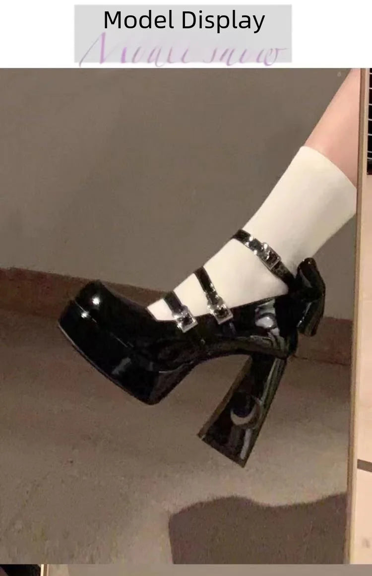 Mary's Spring New Women's Fashionable Thick Heel Bow Hollow Out Line Toe Flats Summer Season Flat Heel Women's Shoes