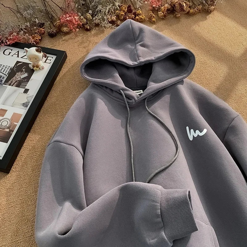 American Style Oversize Hoodie Men's Loose Top Korean Lazy Style New Arrival Fall Winter Fashion Brand Casual Sweatshirt