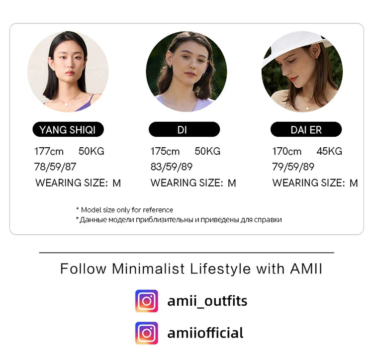 AMII Minimalism 2023 Summer Women's T-shirt Classic Style Casual V-neck Short Sleeve Solid Stretch Female Tops & Tees 12312013