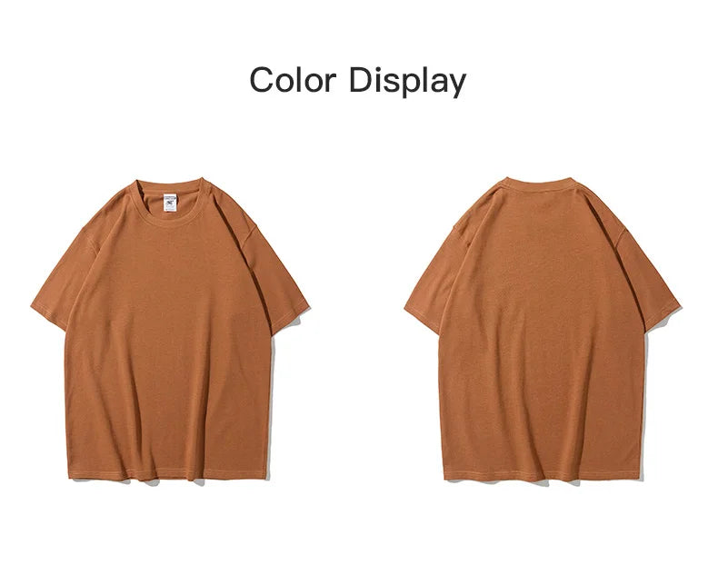 Sypcman Oversized T-Shirt 9.9oz 280 Grams Heavy High Qualtity Men Short Sleeve Tee Cotton Solid Color Customized OEM Streetwear