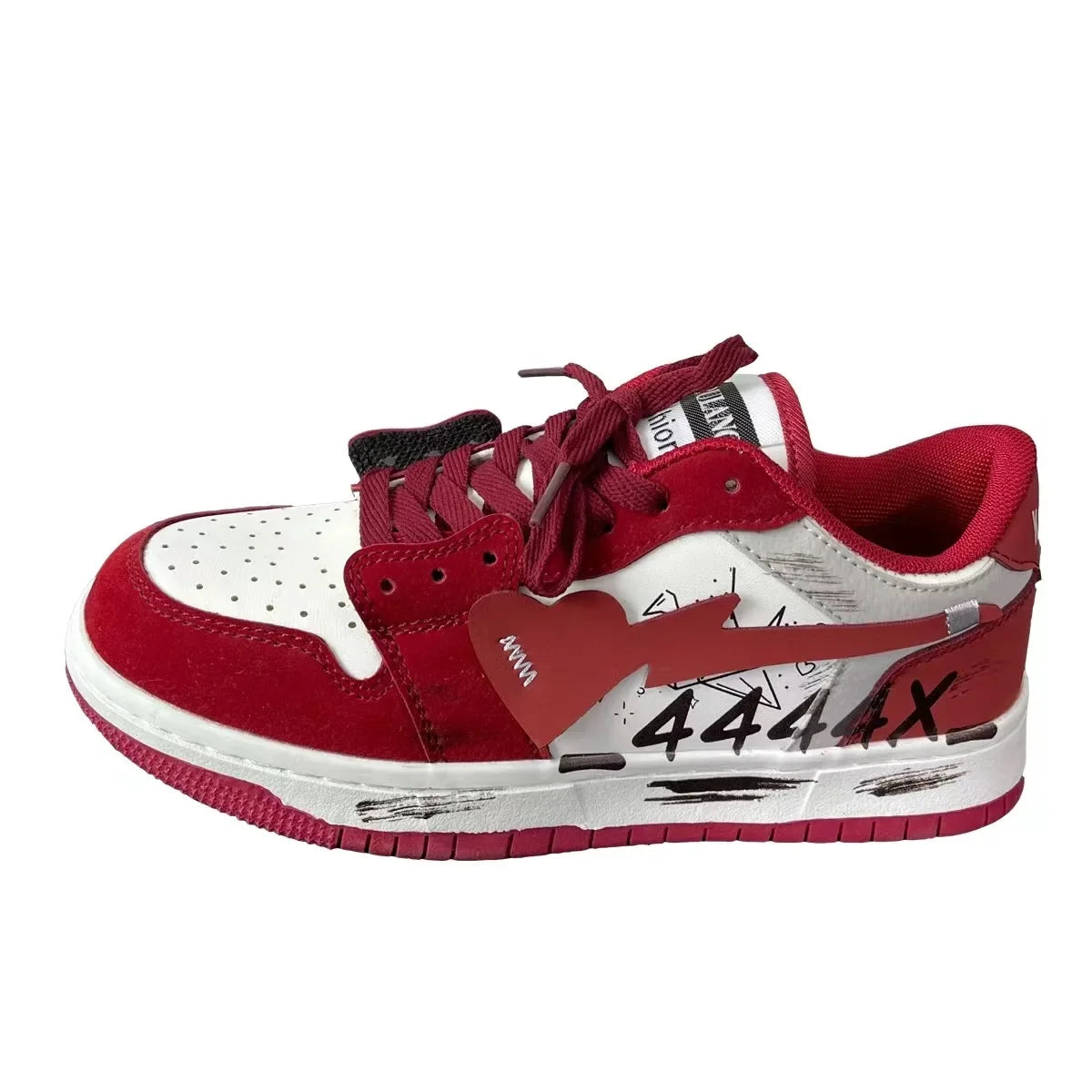 Men's Shoes Niche Fashion Retro Graffiti Made Old Board Shoes Women's Flat Bottome Casual Couple Sport Shoe Unisex Lace Up Shoes