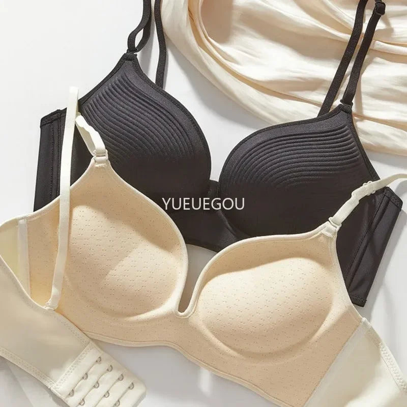 Natural Push Up Bra for Small Breasts Seamless Invisible Lingerie Ultra Thick 10cm Padding  No Marks Under Shirt, AA-A Cup Lift