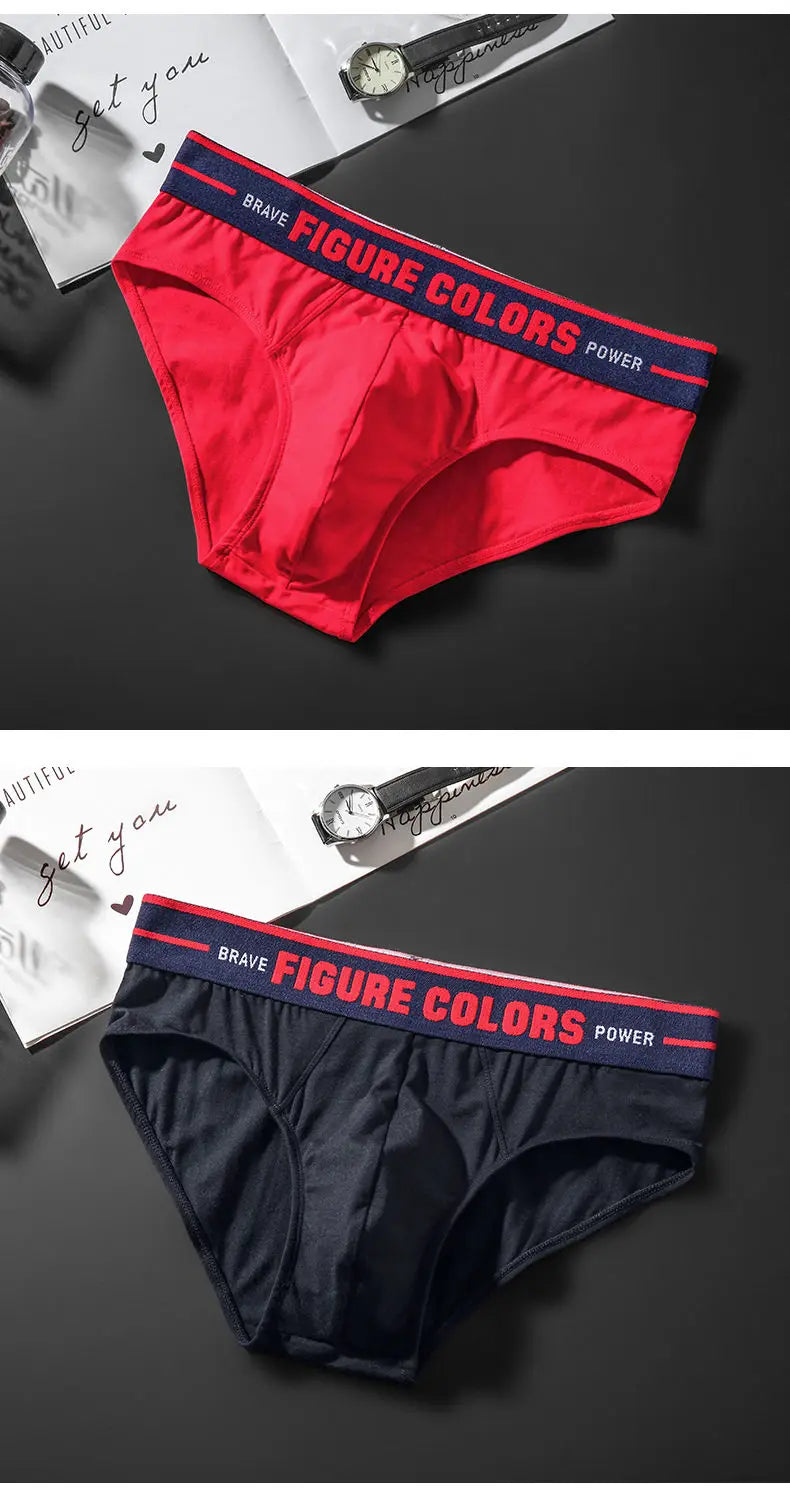 4pcs Men's Briefs Underwear Sexy Antibacterial Men's Panties Underpants Male U Convex boxer briefs for Man Absorbent Elastic