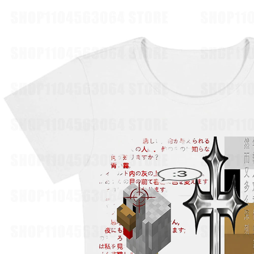 Punk Y2k Clothes Letter Graphic Print Grunge Crop Tops Vintage Slim Crop Tops Camisole Female Clothing Tank Cute Baby Tees 2000s