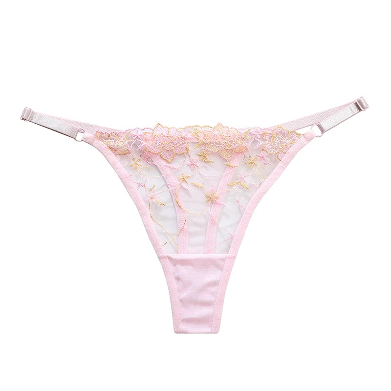 Women Lace Thong G-string Panties Sexy Floral Underwear Transparent Women's Panties Female Underpants Lingerie