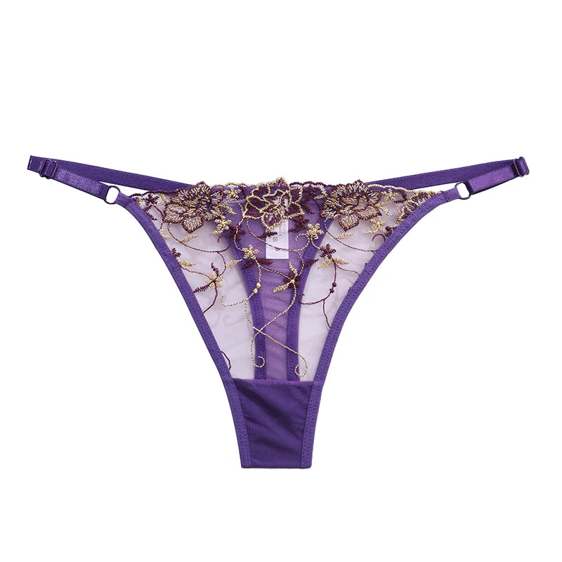 Women Lace Thong G-string Panties Sexy Floral Underwear Transparent Women's Panties Female Underpants Lingerie