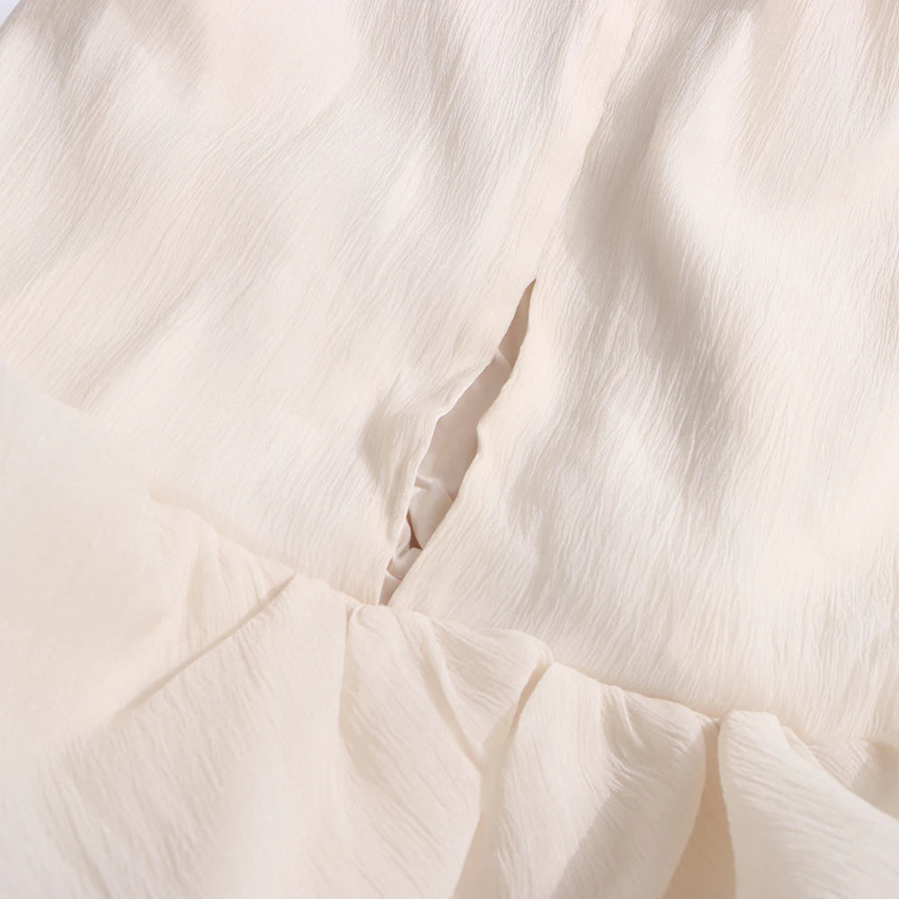 TWOTWINSTYLE Solid Slimming Long Dresses For Women O Neck Sleeveless High Waist Temperament Dress Female Fashion Style Clothes