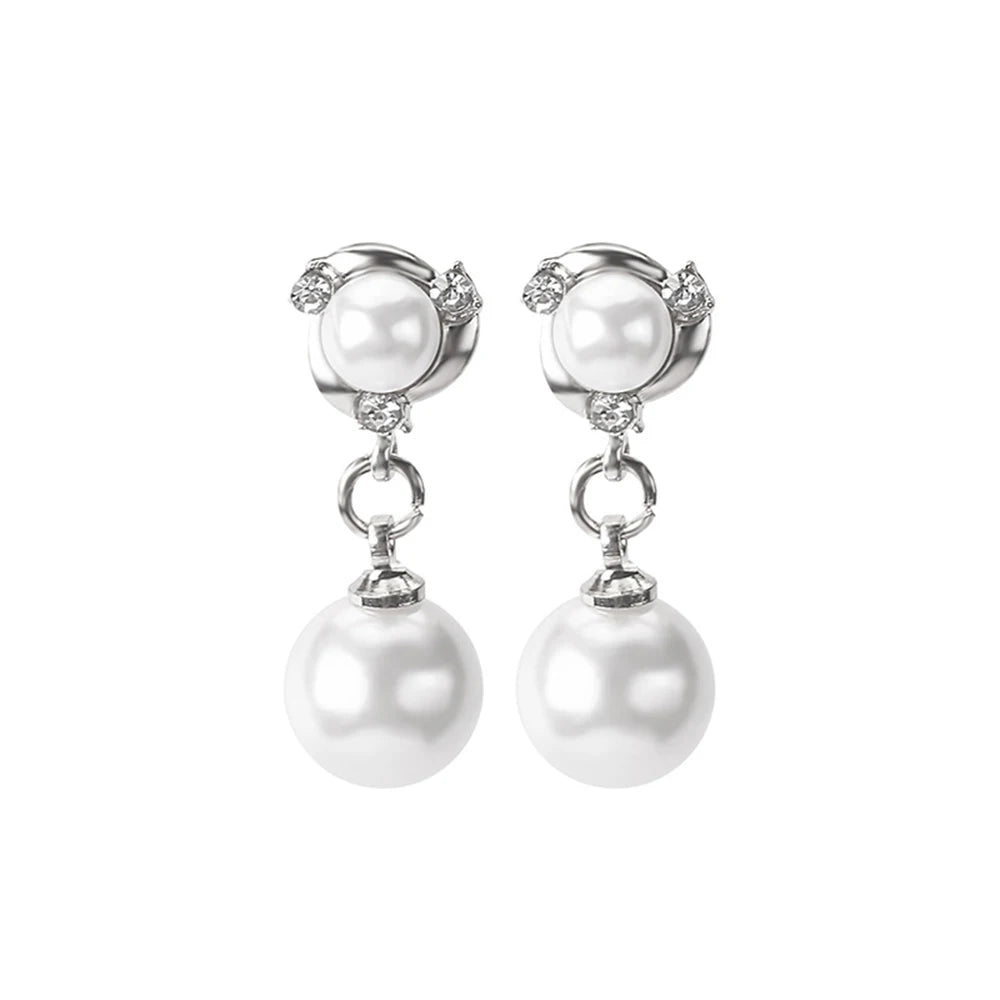 Korean Non Pierced Simulated Pearl Clip Earrings Fake Piercing Ear Jewelry Earcuffs For Women